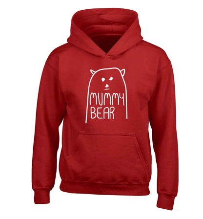 Mummy bear children's red hoodie 12-13 Years