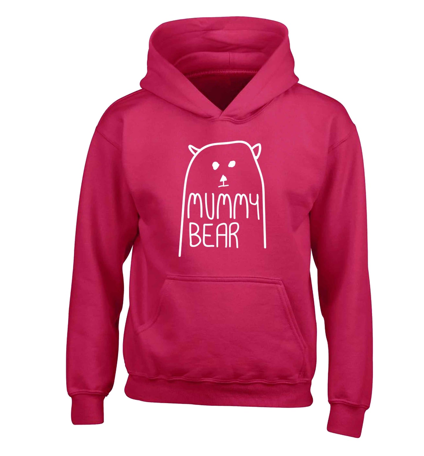 Mummy bear children's pink hoodie 12-13 Years