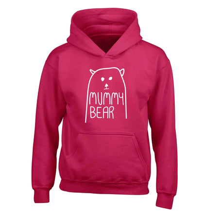 Mummy bear children's pink hoodie 12-13 Years