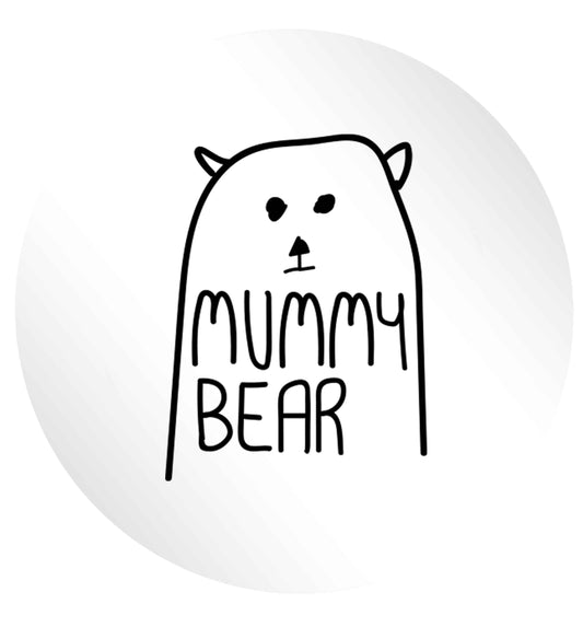 Mummy bear 24 @ 45mm matt circle stickers