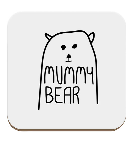 Mummy bear set of four coasters