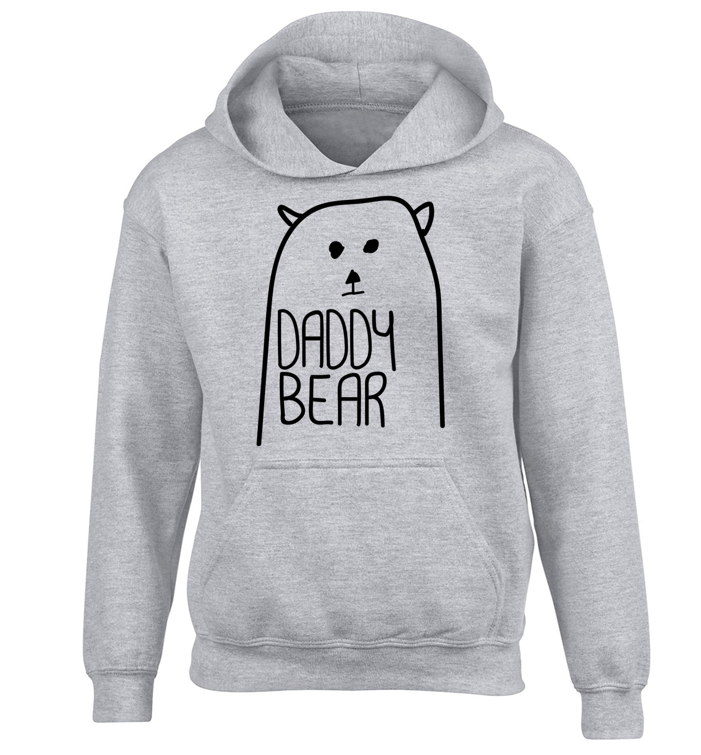 Daddy bear children's grey hoodie 12-13 Years