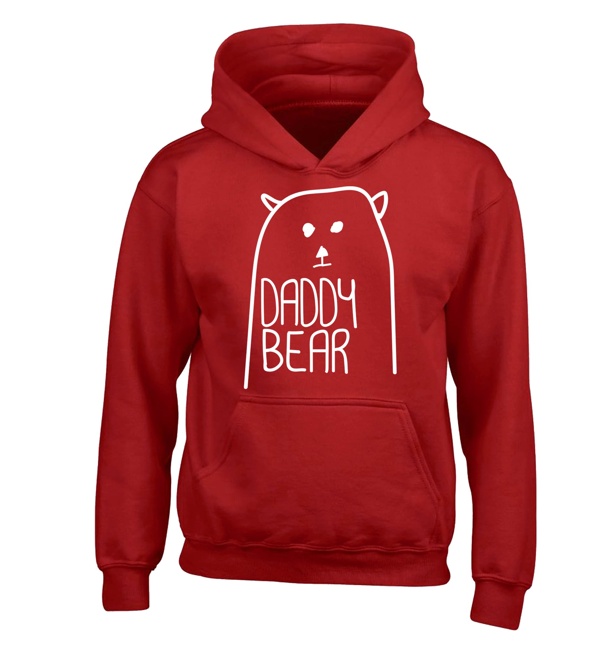 Daddy bear children's red hoodie 12-13 Years