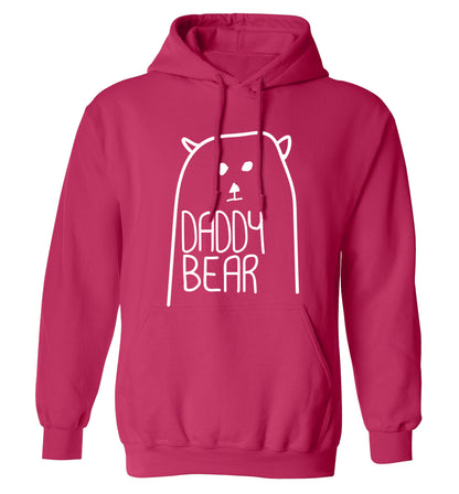 Daddy bear adults unisex pink hoodie 2XL