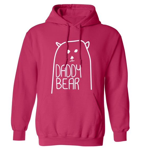 Daddy bear adults unisex pink hoodie 2XL
