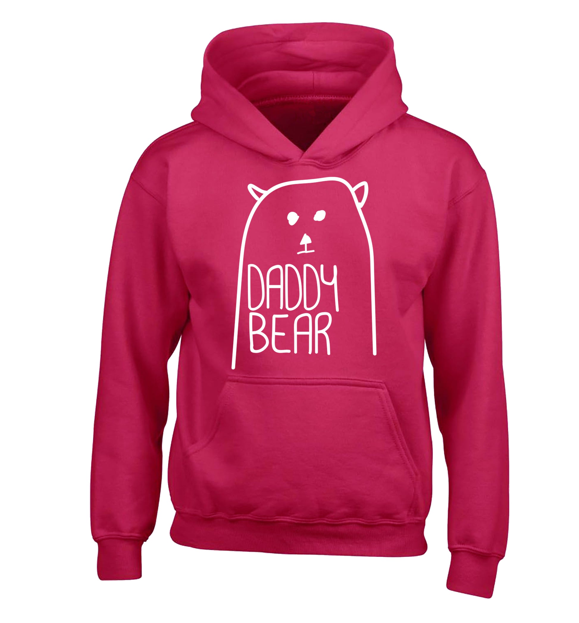 Daddy bear children's pink hoodie 12-13 Years