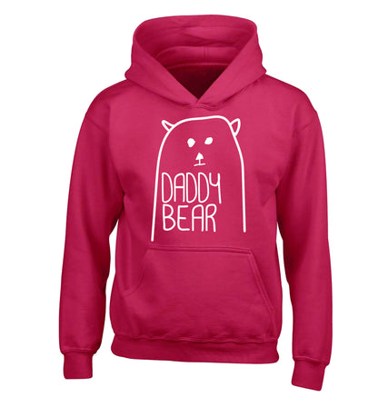 Daddy bear children's pink hoodie 12-13 Years