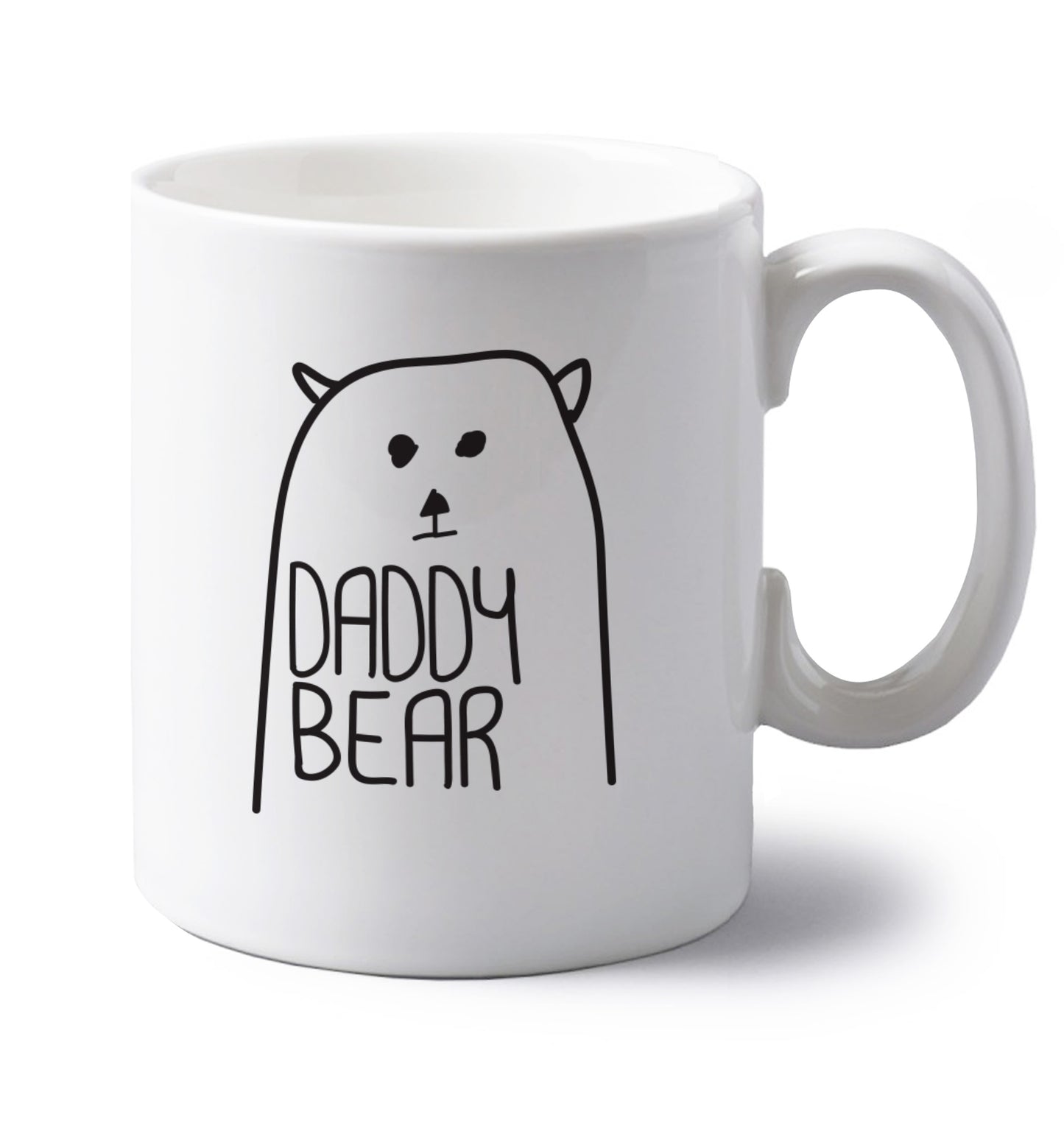 Daddy bear left handed white ceramic mug 