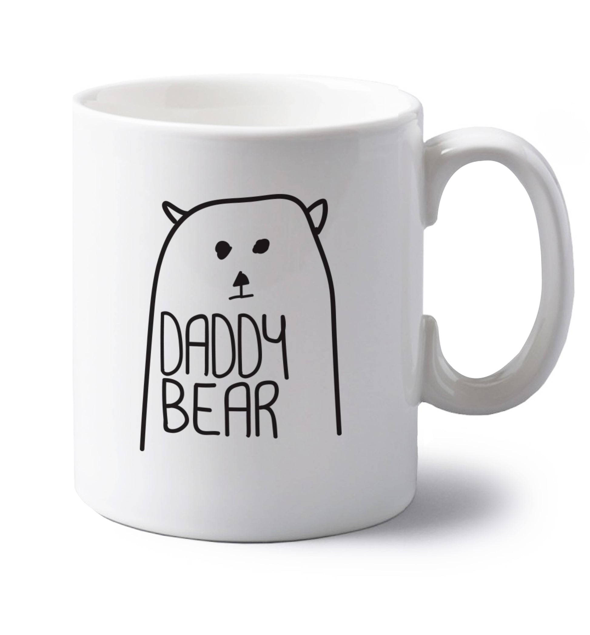 Daddy bear left handed white ceramic mug 
