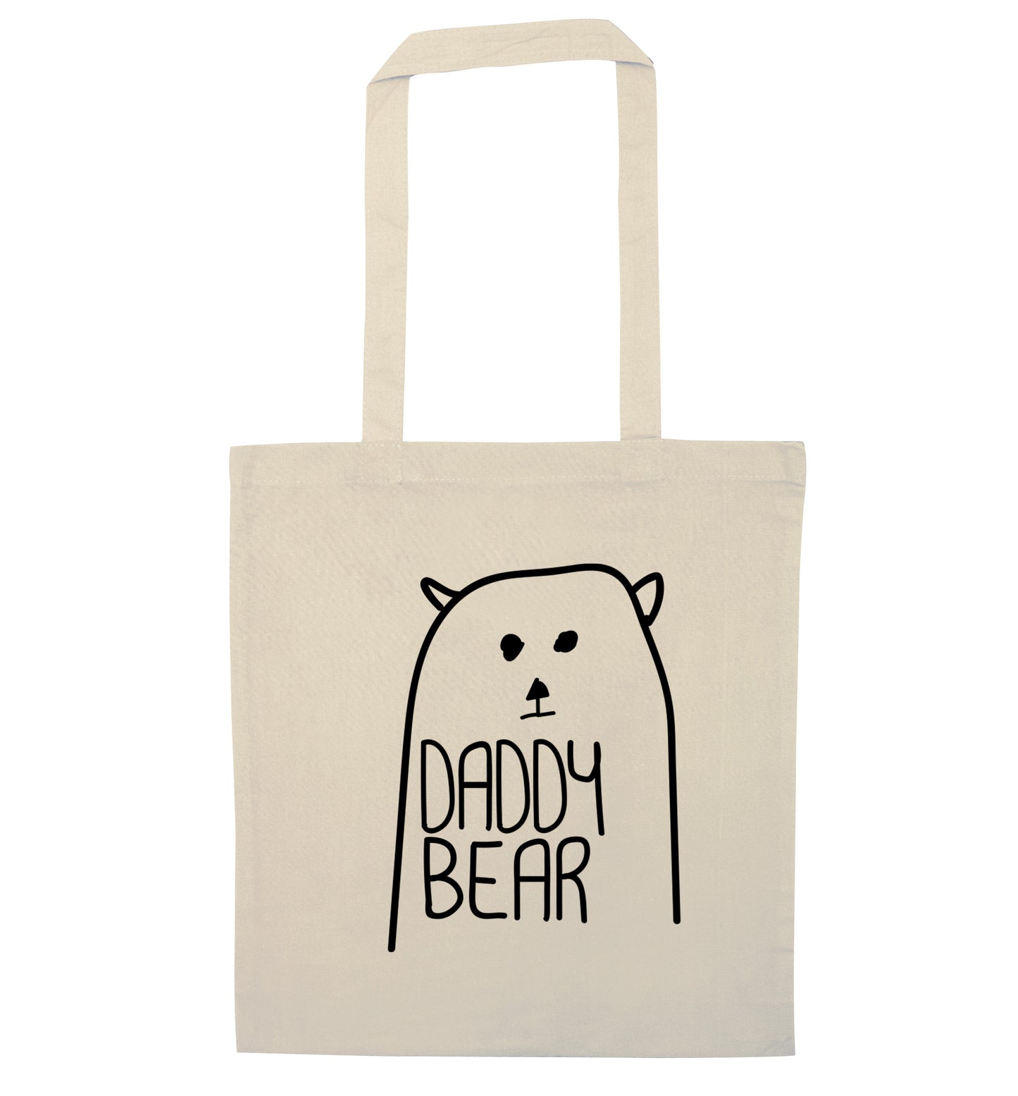 Daddy bear natural tote bag
