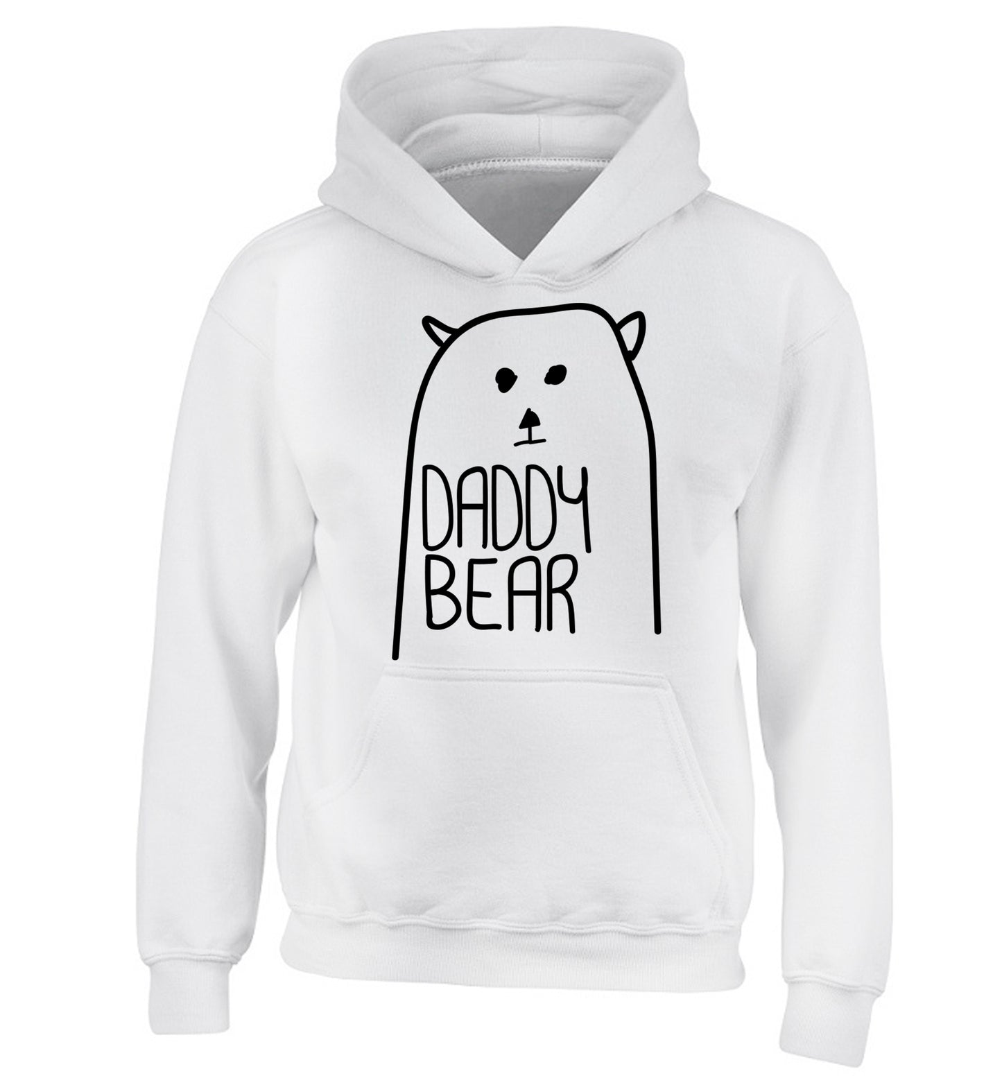 Daddy bear children's white hoodie 12-13 Years