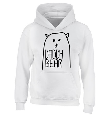 Daddy bear children's white hoodie 12-13 Years