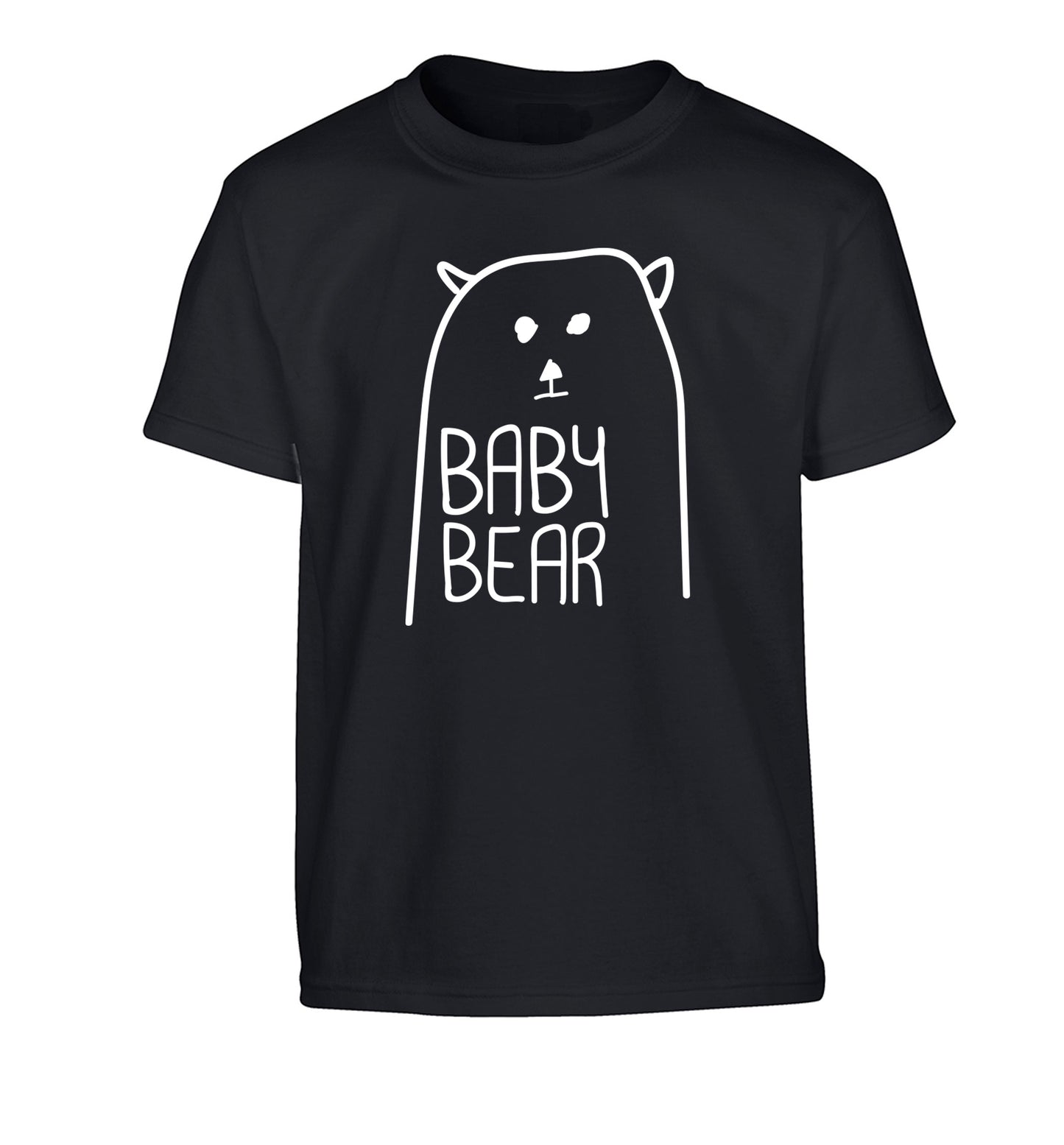 Baby bear Children's black Tshirt 12-13 Years