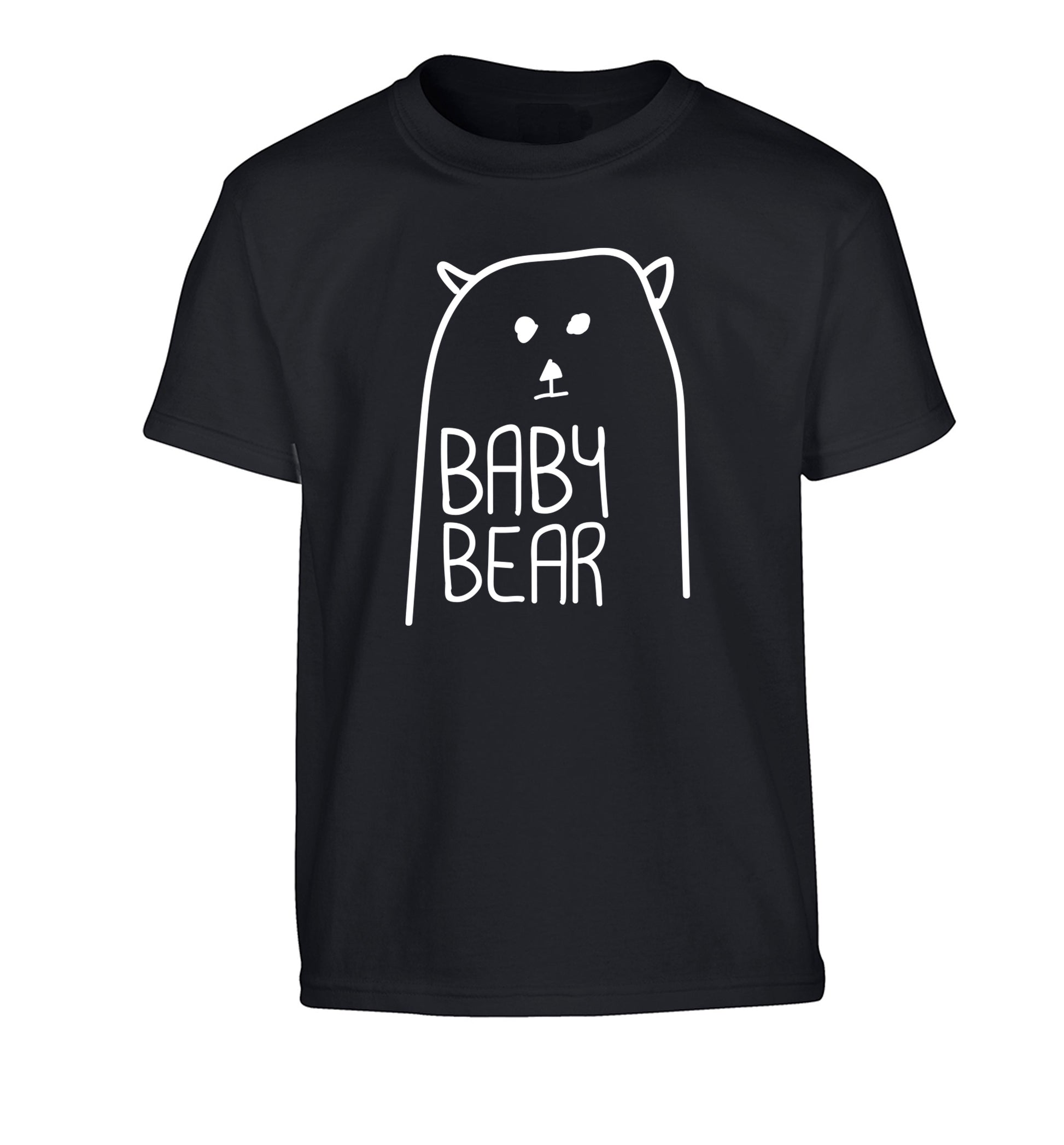 Baby bear Children's black Tshirt 12-13 Years