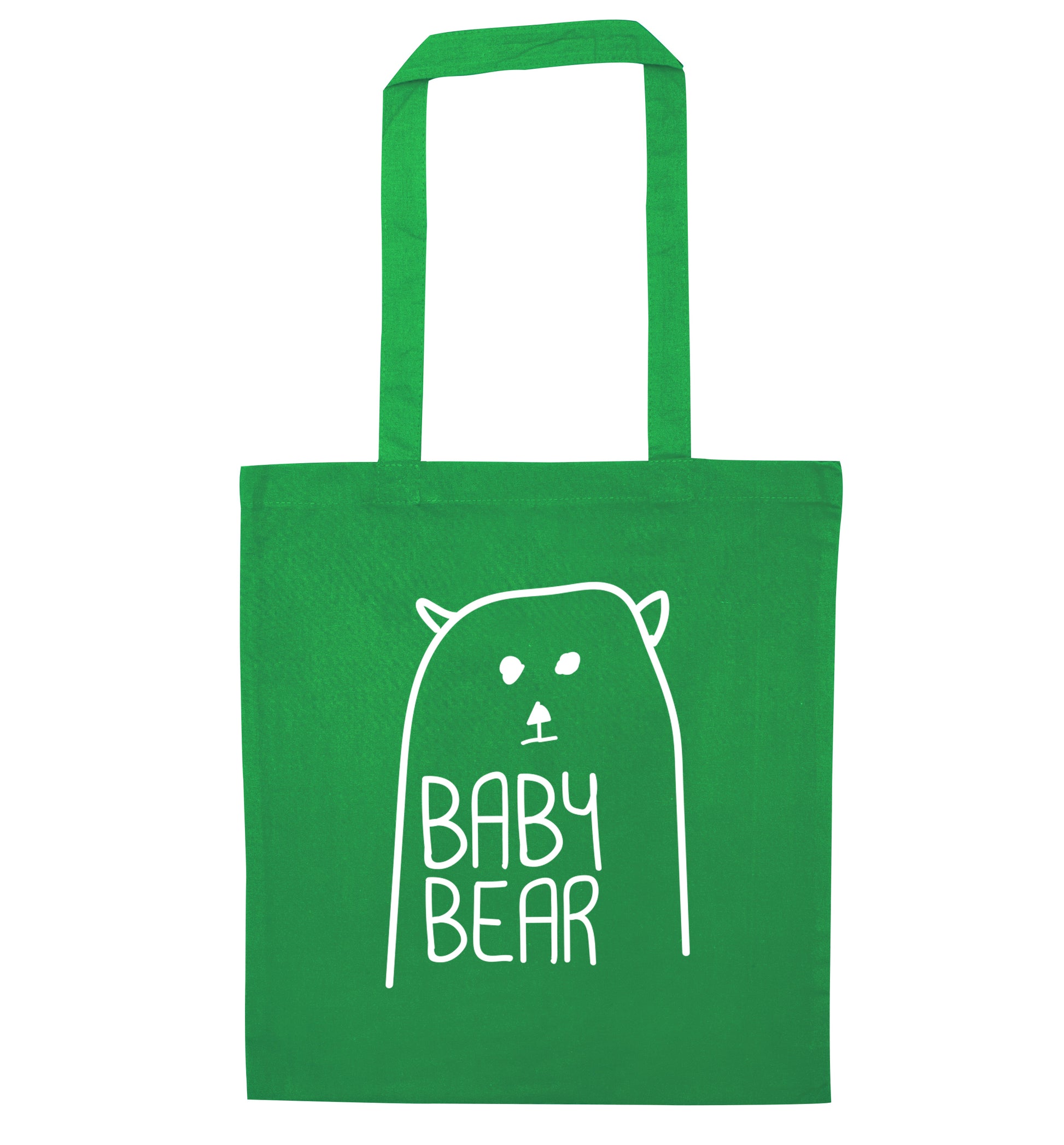 Baby bear green tote bag
