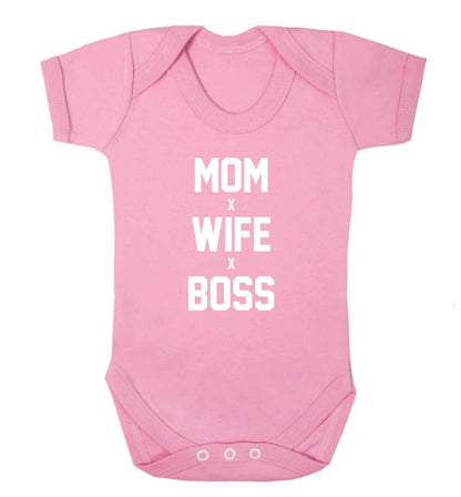 Mum wife boss baby vest pale pink 18-24 months