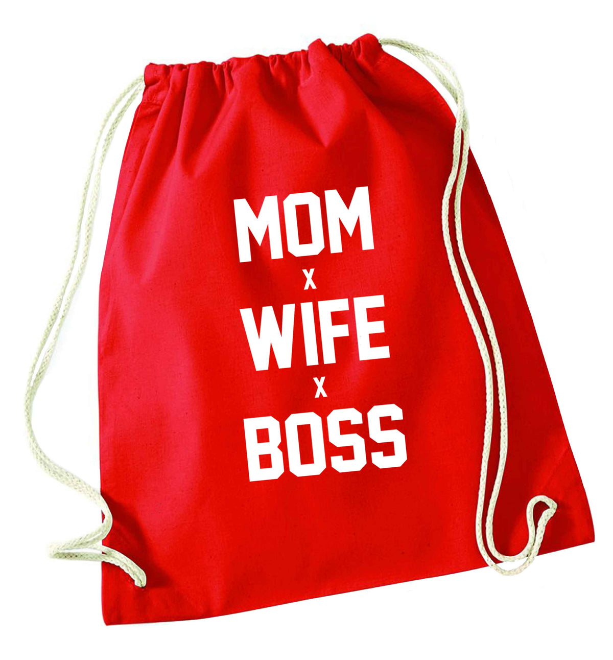 Mum wife boss red drawstring bag 