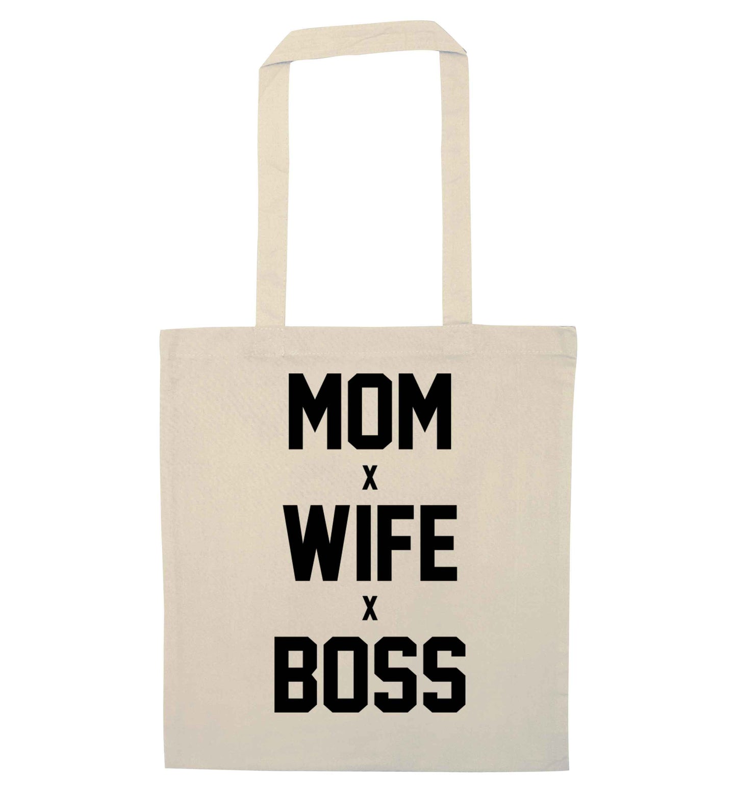 Mum wife boss natural tote bag