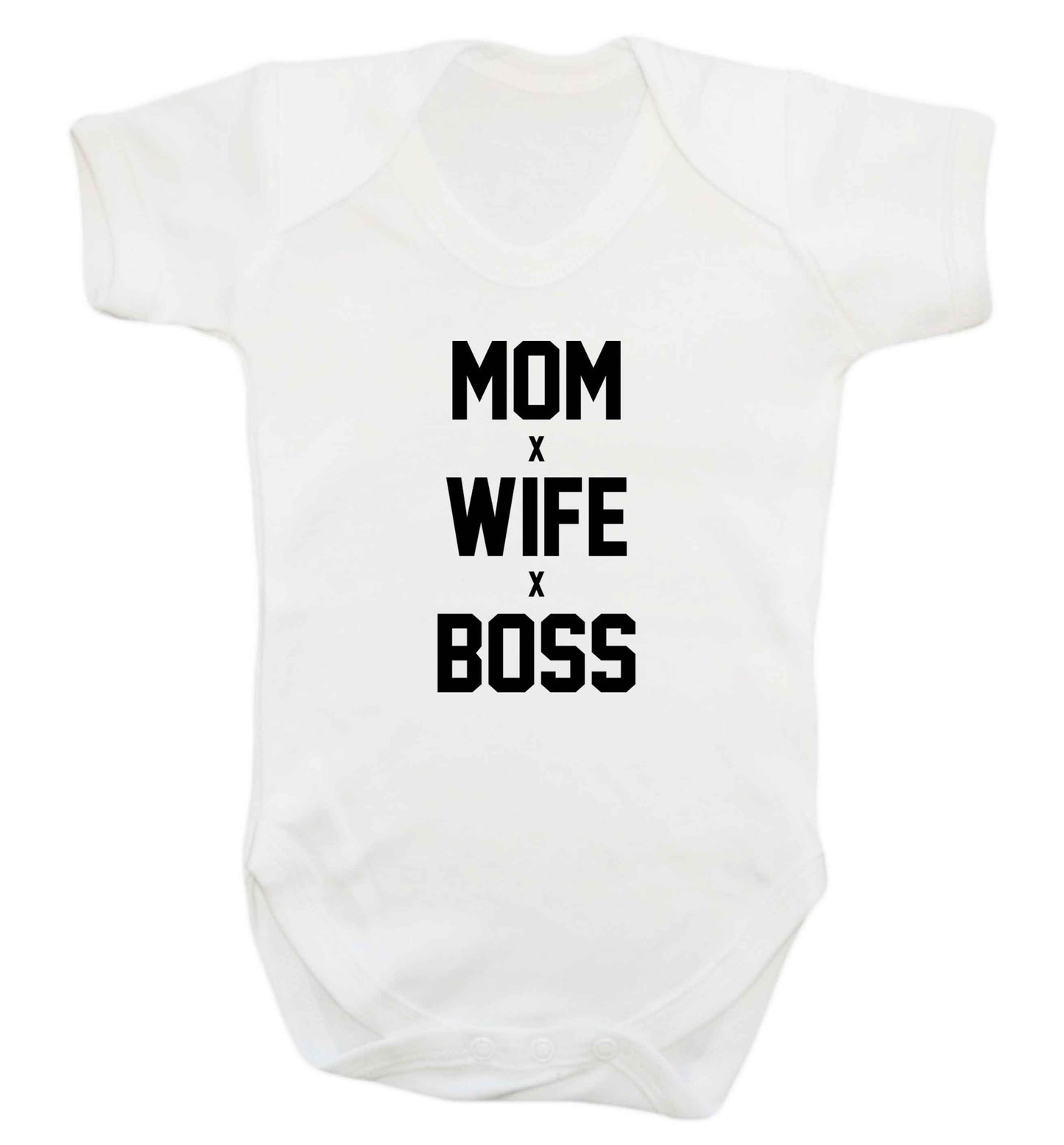 Mum wife boss baby vest white 18-24 months