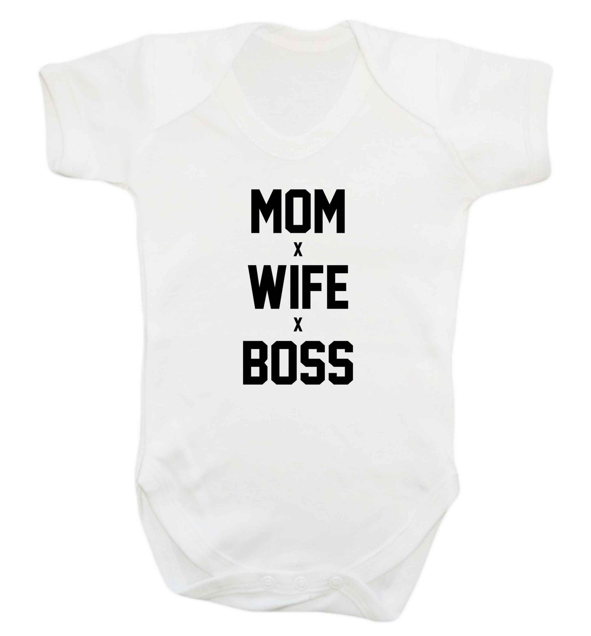 Mum wife boss baby vest white 18-24 months