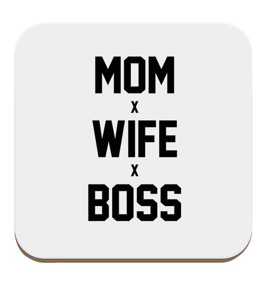 Mum wife boss set of four coasters