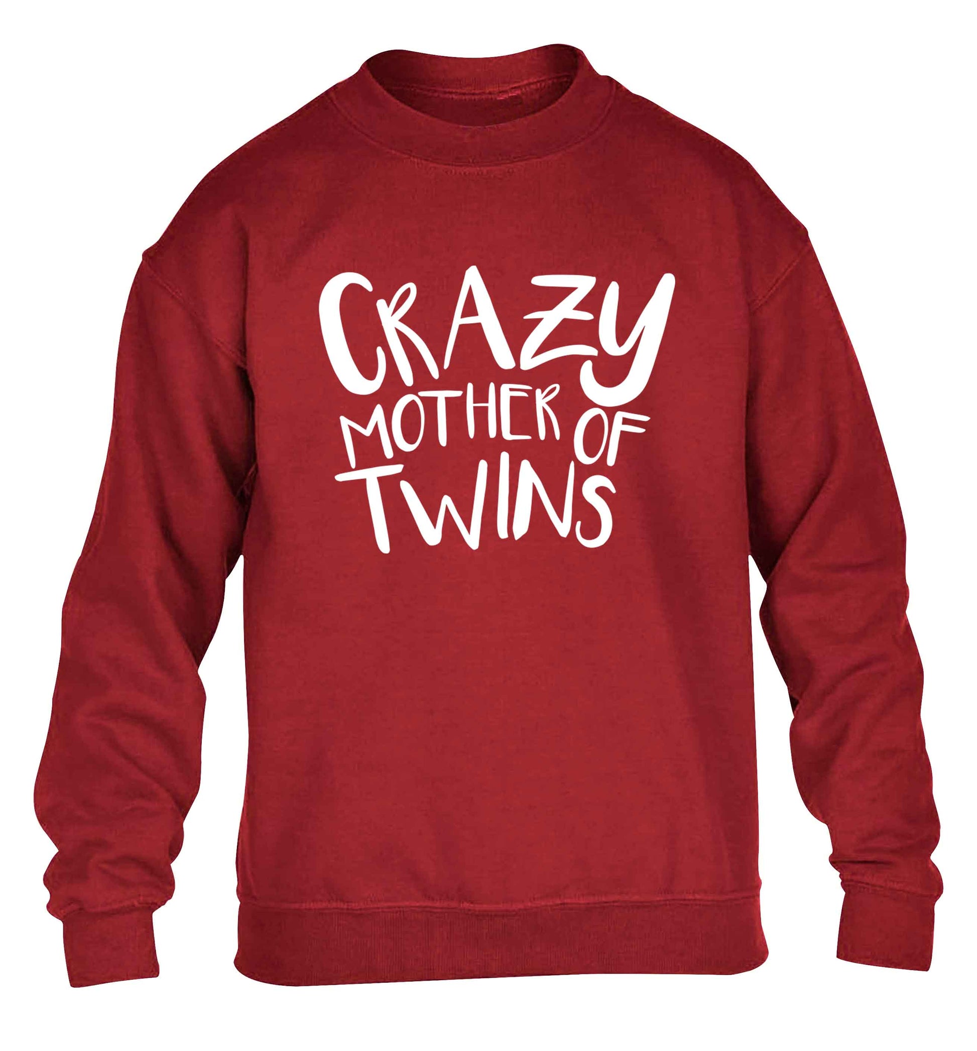 Crazy mother of twins children's grey sweater 12-13 Years
