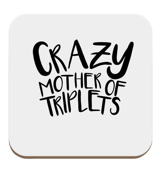 Crazy mother of triplets set of four coasters