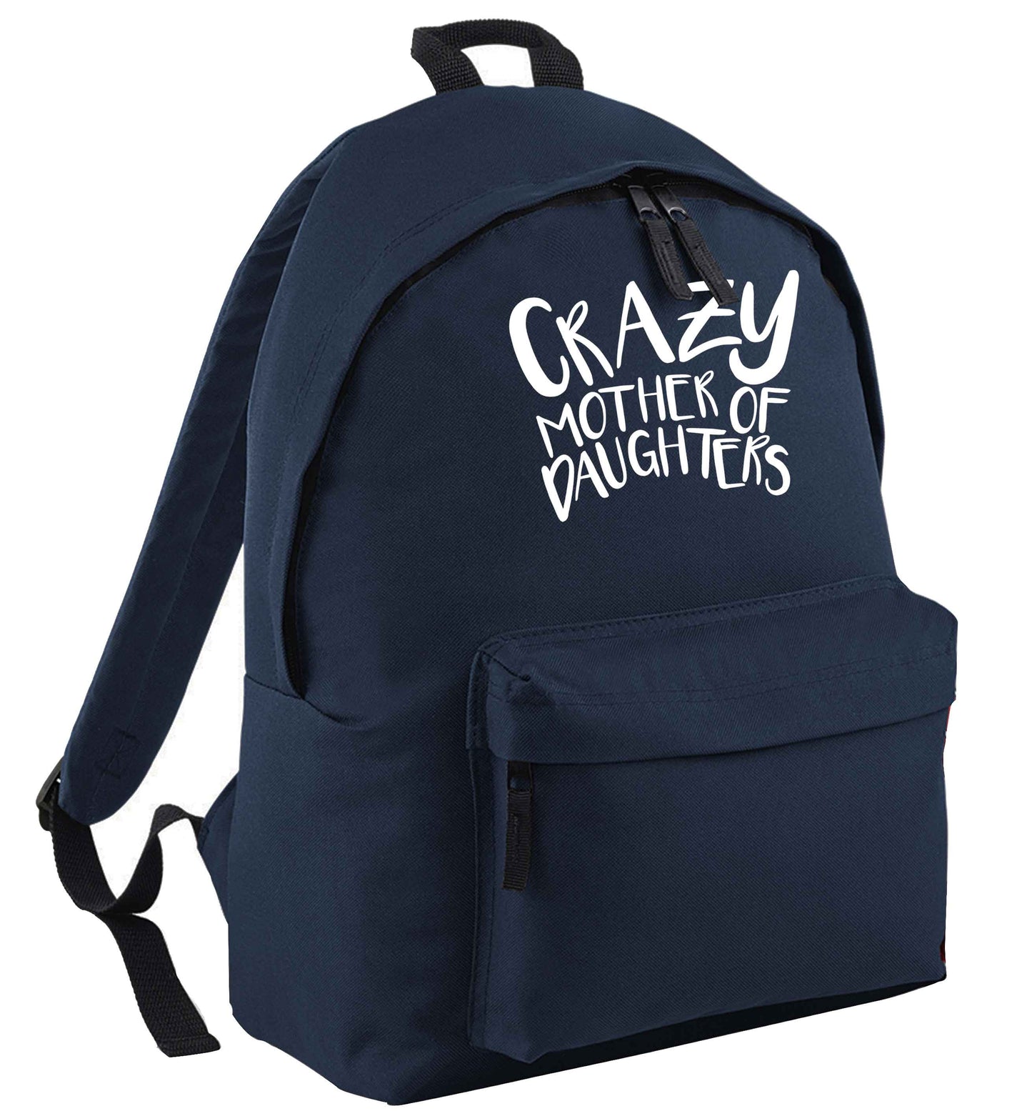 Crazy mother of daughters navy childrens backpack