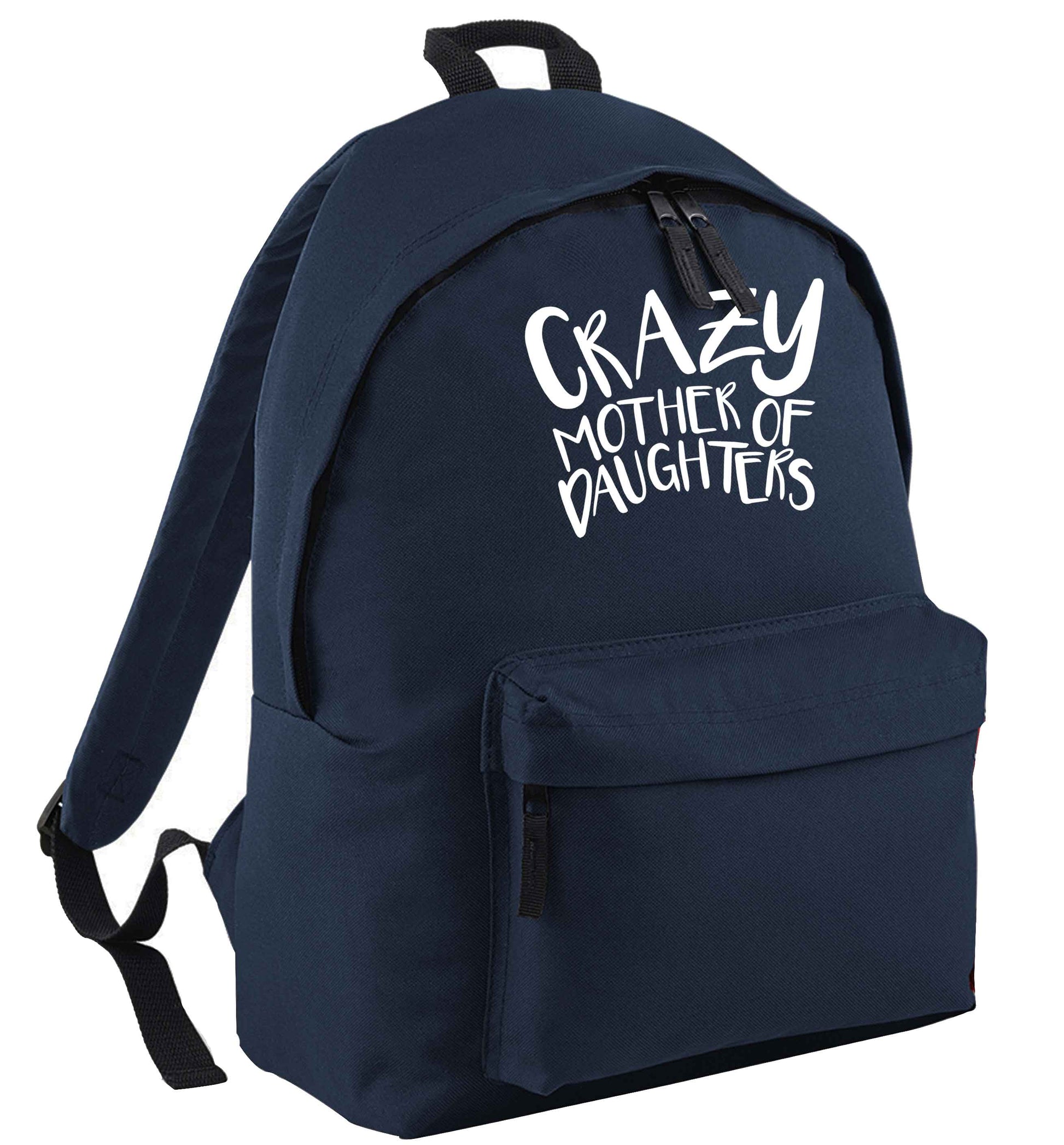 Crazy mother of daughters navy childrens backpack