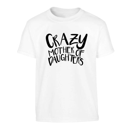 Crazy mother of daughters Children's white Tshirt 12-13 Years