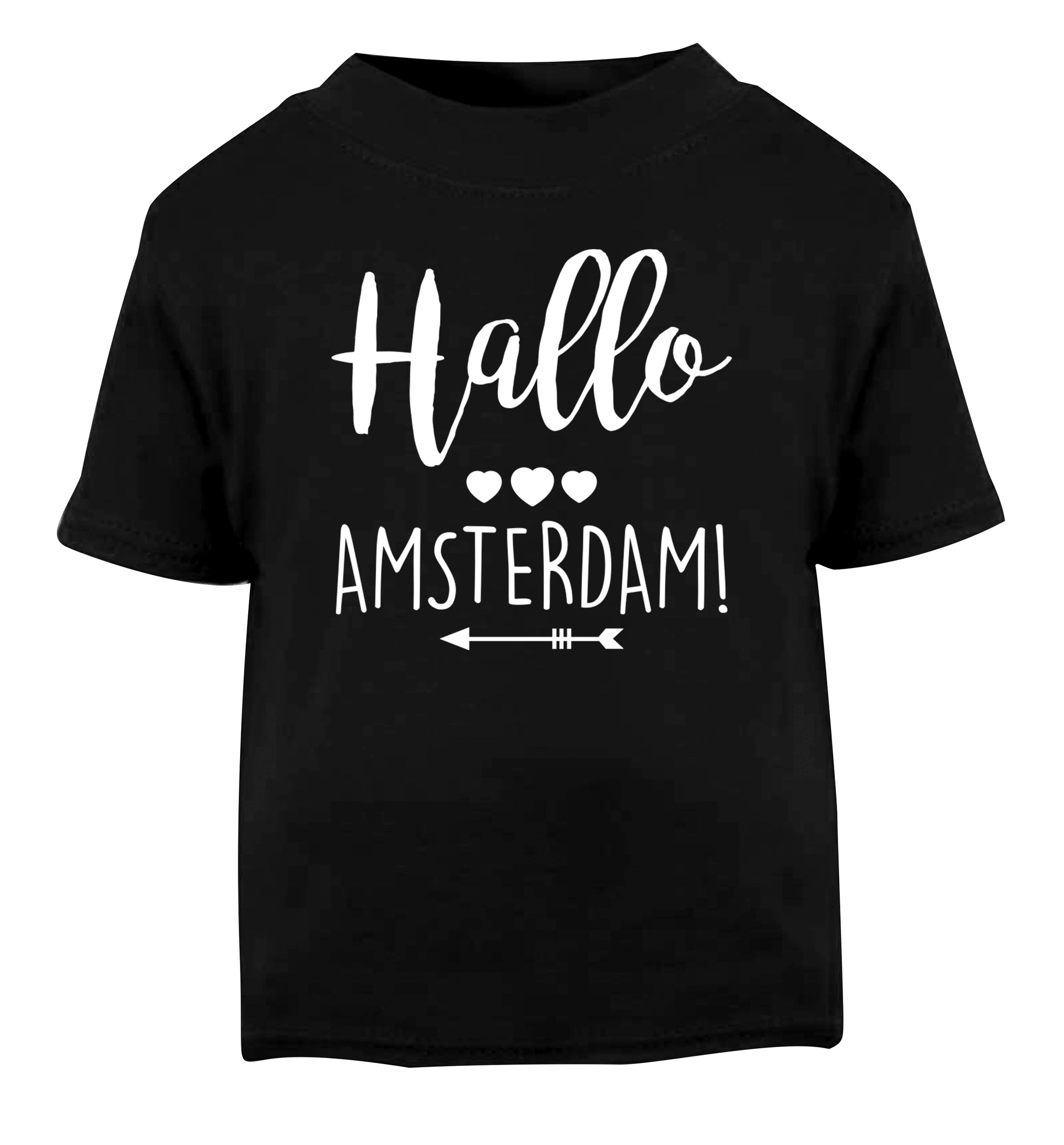 Hallo Amsterdam Black Baby Toddler Tshirt 2 years