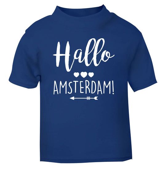 Hallo Amsterdam blue Baby Toddler Tshirt 2 Years