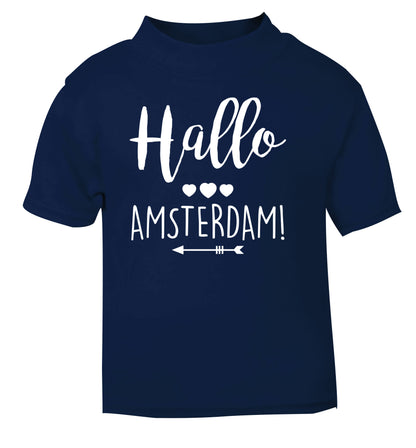 Hallo Amsterdam navy Baby Toddler Tshirt 2 Years