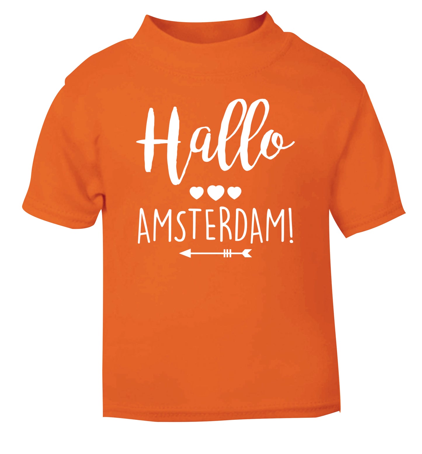 Hallo Amsterdam orange Baby Toddler Tshirt 2 Years
