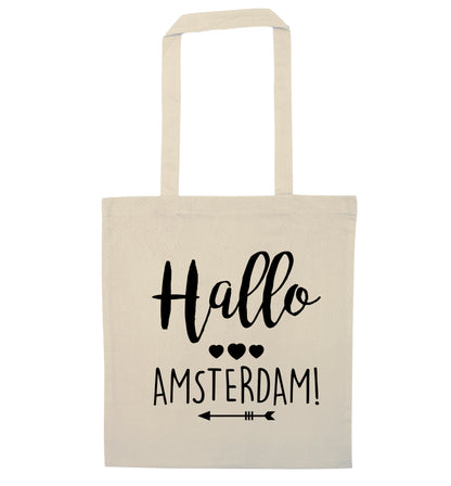 Hallo Amsterdam natural tote bag