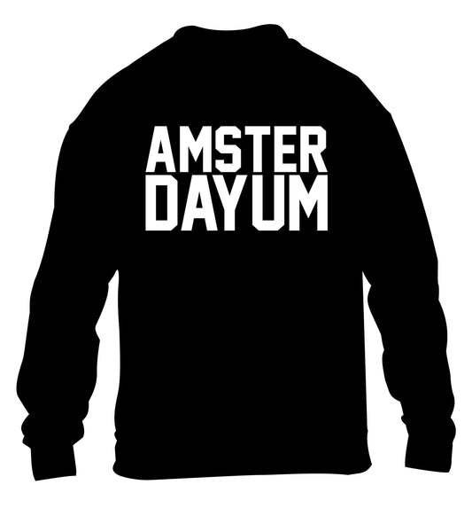 Amsterdayum children's black sweater 12-13 Years