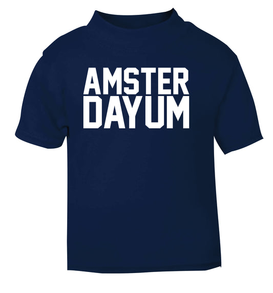 Amsterdayum navy Baby Toddler Tshirt 2 Years
