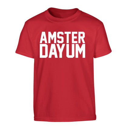 Amsterdayum Children's red Tshirt 12-13 Years