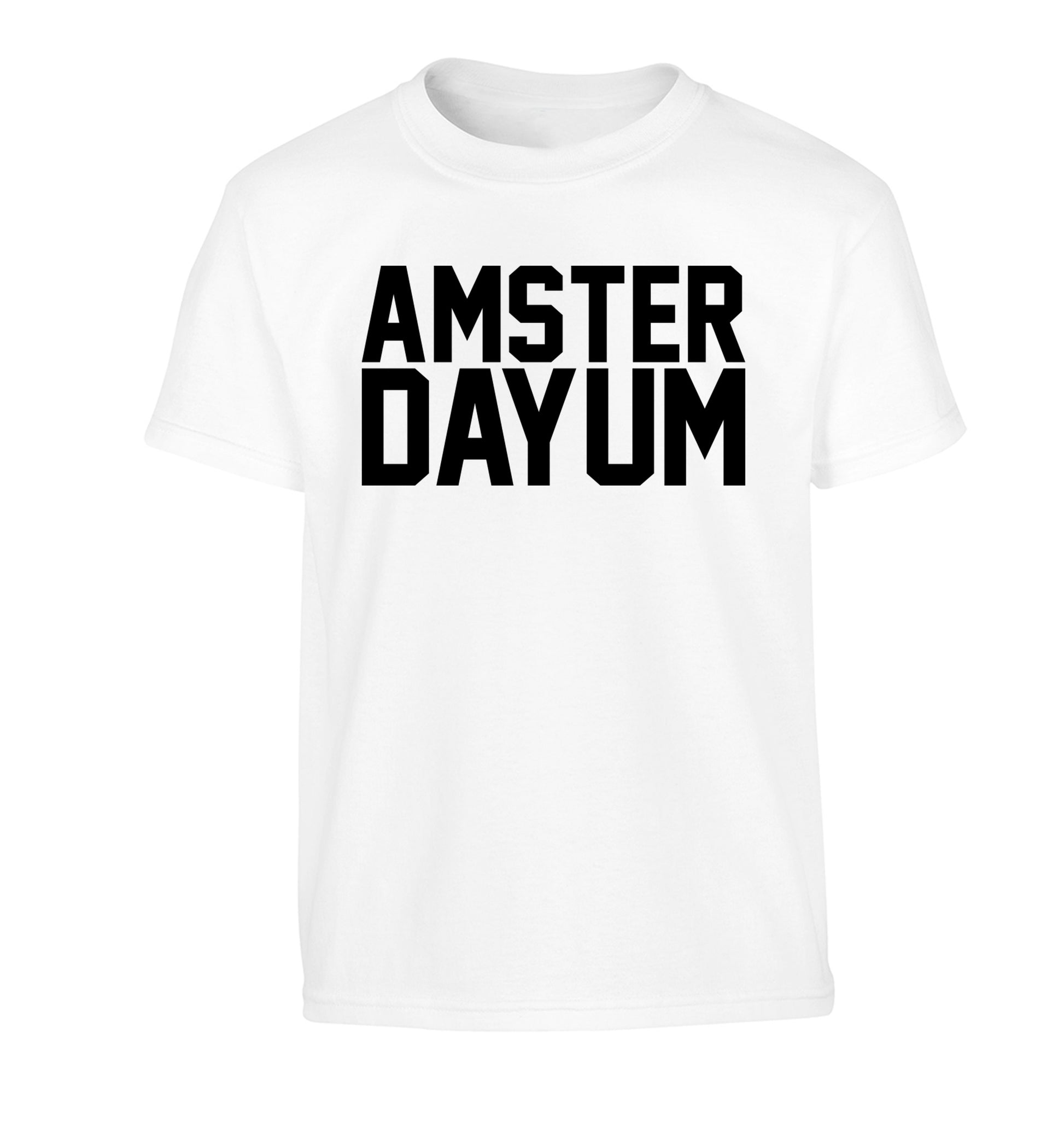 Amsterdayum Children's white Tshirt 12-13 Years