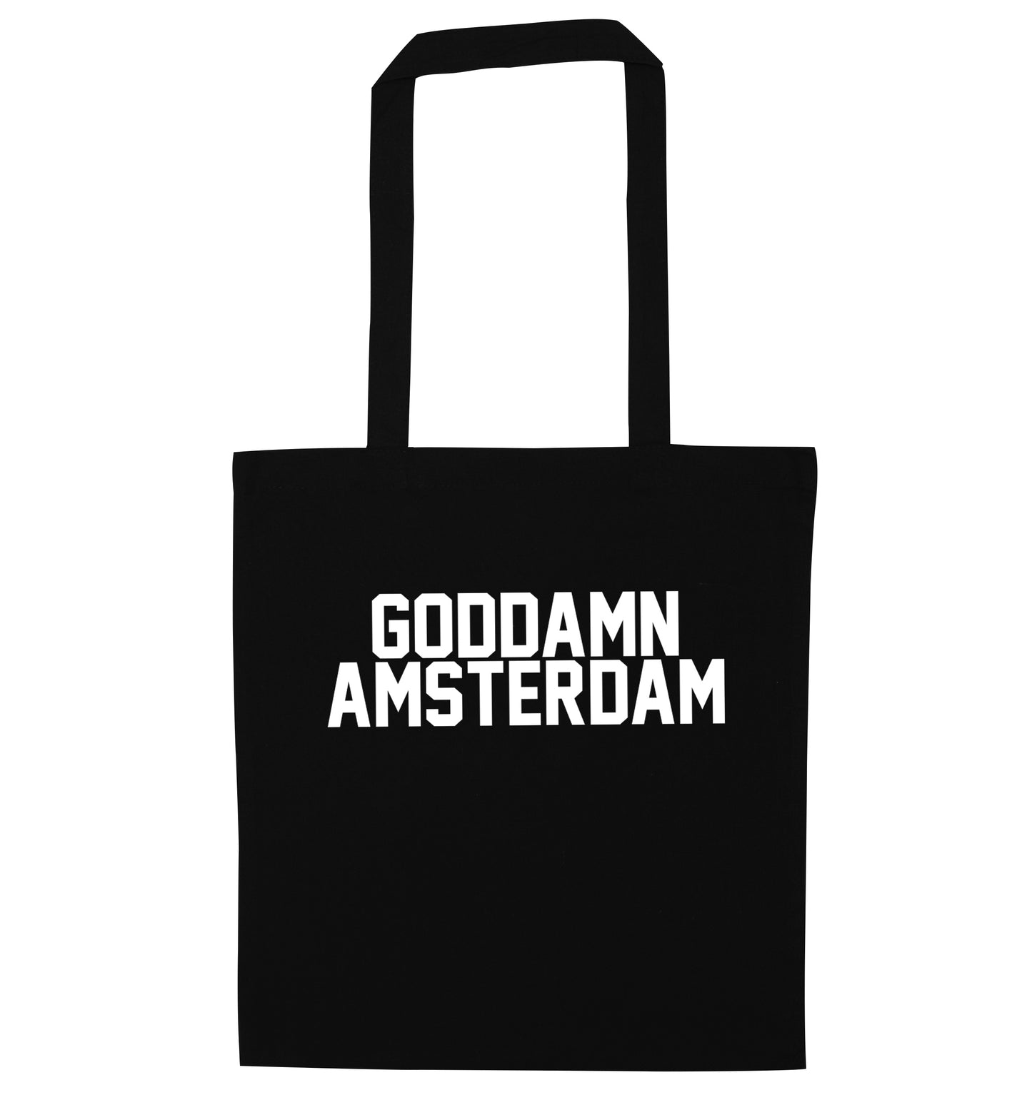 Goddamn Amsterdam black tote bag