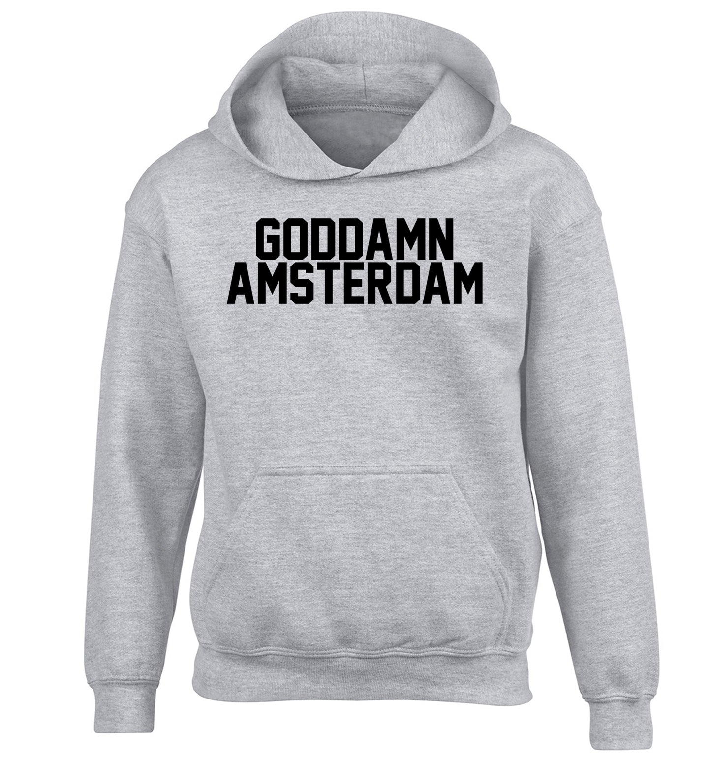 Goddamn Amsterdam children's grey hoodie 12-13 Years