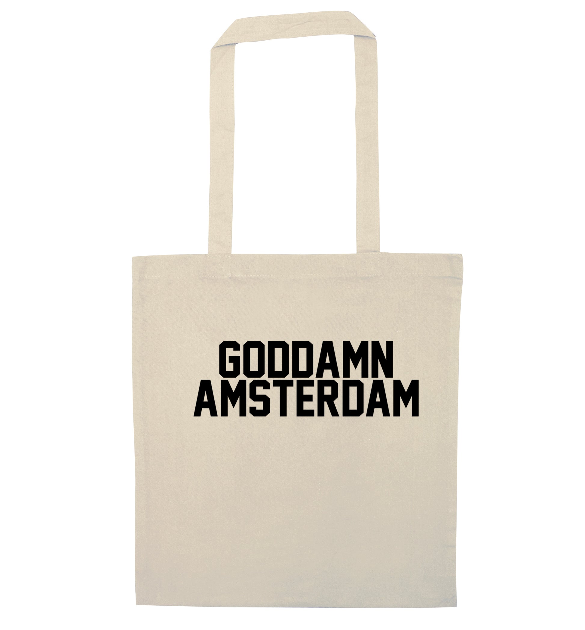 Goddamn Amsterdam natural tote bag