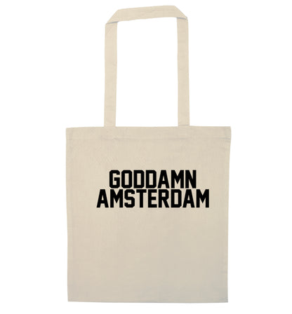 Goddamn Amsterdam natural tote bag
