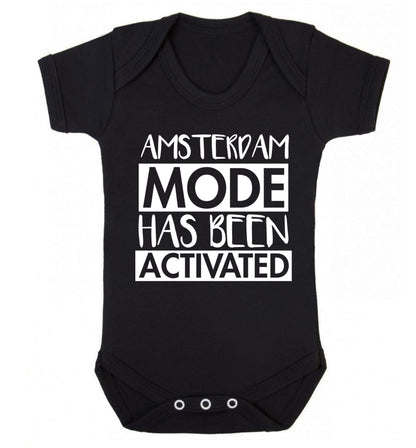 Amsterdam mode has been activated Baby Vest black 18-24 months