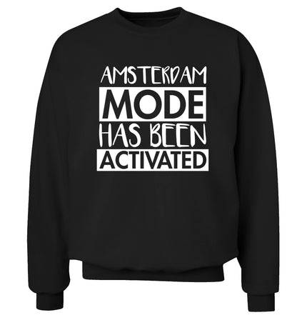 Amsterdam mode has been activated Adult's unisex black Sweater 2XL