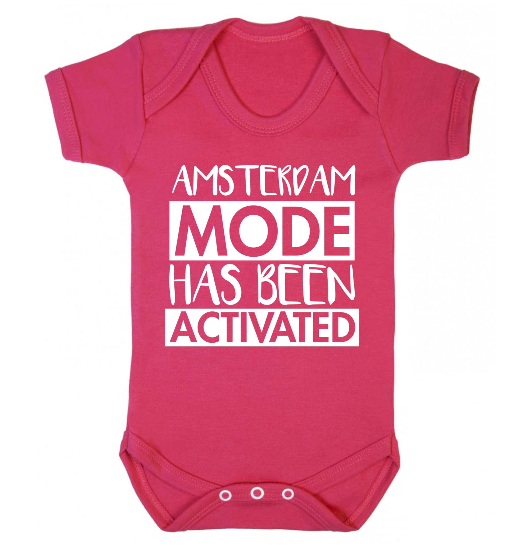 Amsterdam mode has been activated Baby Vest dark pink 18-24 months