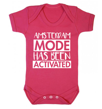 Amsterdam mode has been activated Baby Vest dark pink 18-24 months