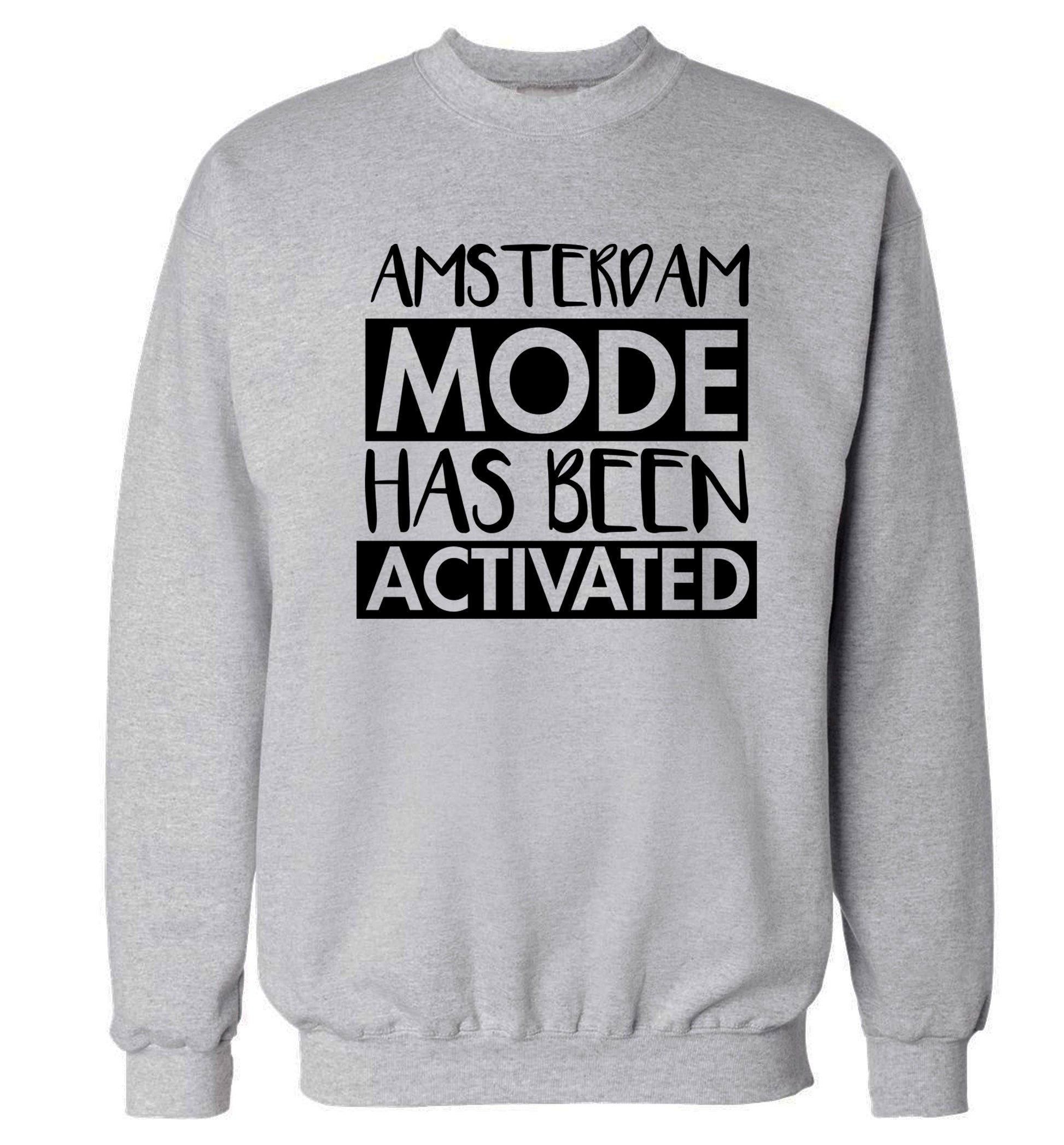 Amsterdam mode has been activated Adult's unisex grey Sweater 2XL