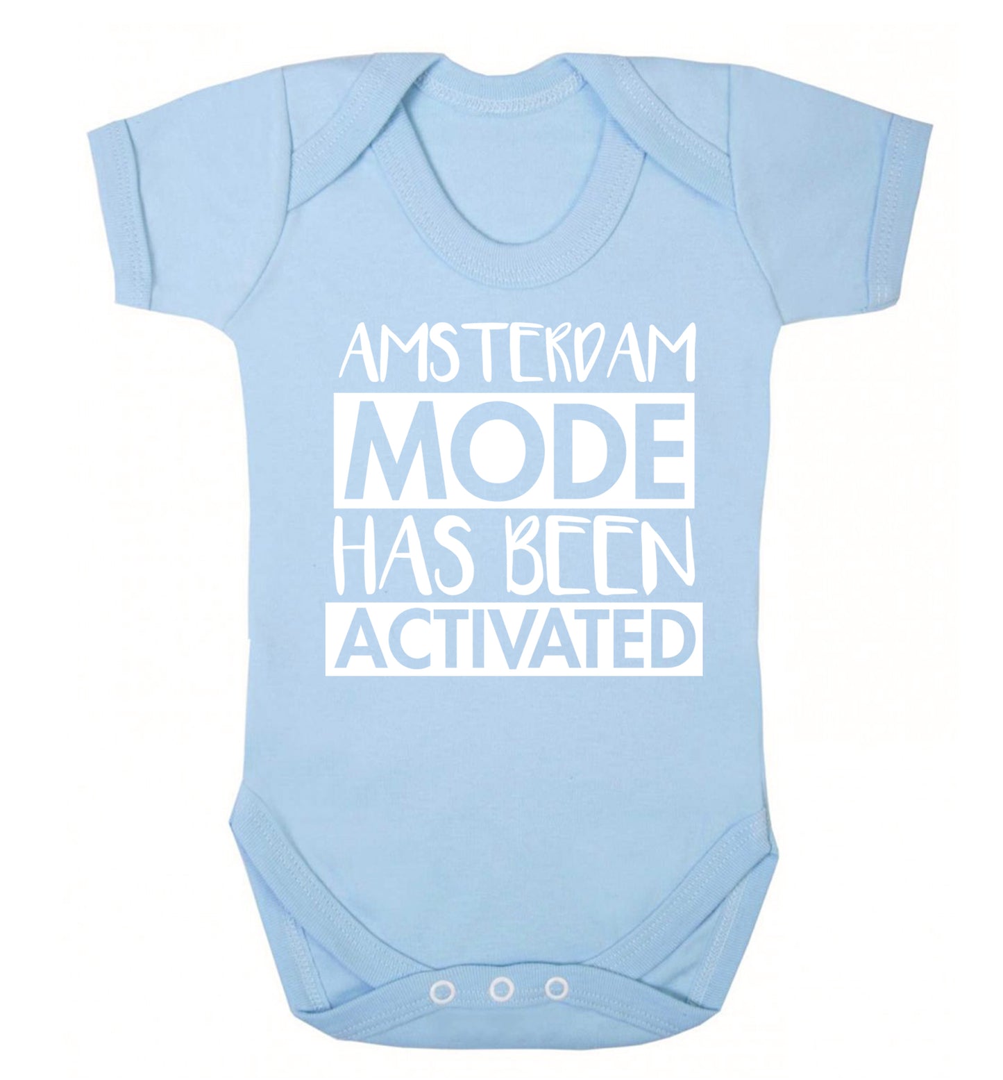 Amsterdam mode has been activated Baby Vest pale blue 18-24 months