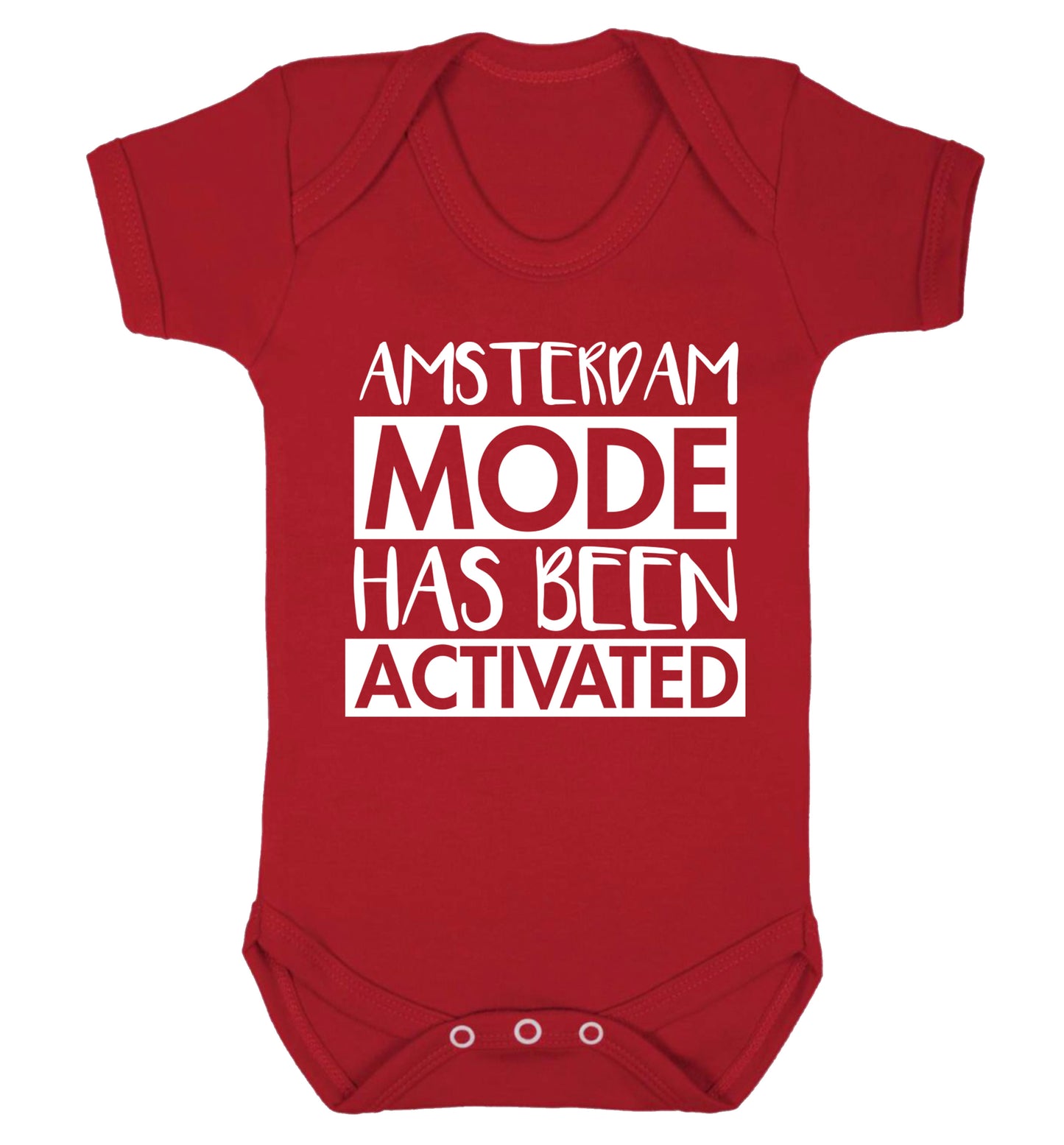 Amsterdam mode has been activated Baby Vest red 18-24 months
